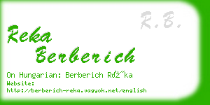 reka berberich business card